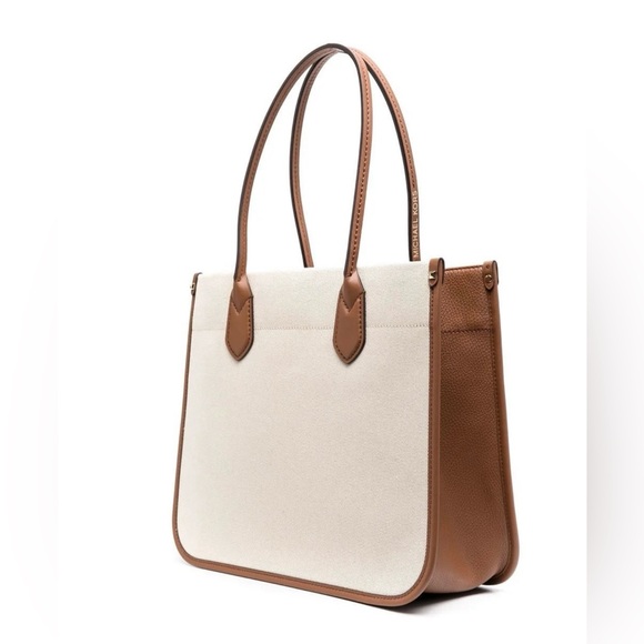 MICHAEL KORS HEIDI TWO TONE CANVAS TOTE BAG - Picture 6 of 6